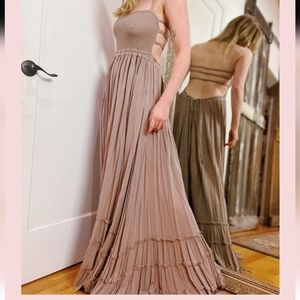Free People Dress Extratropical Size XS Maxi Dress Beige